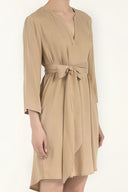 Bej Kemerli bol kesim mini elbise 92383