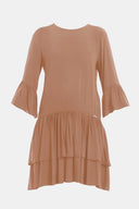 Devetüyü Bol kesim fırfırlı mini elbise 92395