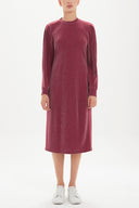 Bordo Dar kesim midi elbise 92442