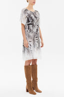 Gri Piliseli mini  elbise 92638