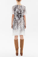 Gri Piliseli mini  elbise 92638