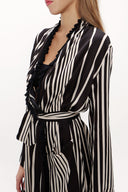 Çizgili Püsküllü uzun kaftan 92727
