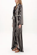 Çizgili Püsküllü uzun kaftan 92727