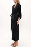 Siyah Kemerli uzun kimono elbise 92737