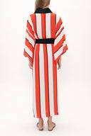 Kırmızı Kemerli uzun kimono elbise 92737