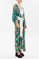 Yeşil Kemerli uzun kimono elbise 92737