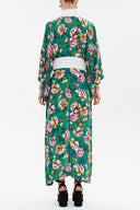 Yeşil Kemerli uzun kimono elbise 92737
