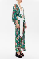 Yeşil Kemerli uzun kimono elbise 92737