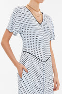 Mavi Kısa kollu uzun elbise 92831