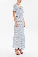 Mavi Kısa kollu uzun elbise 92831