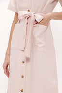 Somon Kısa kollu midi elbise 92852