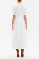 Beyaz Kısa kollu uzun elbise 92867