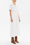 Beyaz Kısa kollu uzun elbise 92867