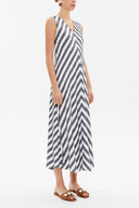 Siyah Kemerli kolsuz midi elbise 92888