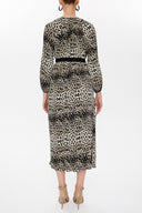 Leopar Piliseli midi elbise 92914
