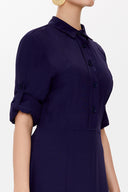 Çivit Lastikli uzun elbise 92975