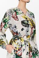 Taş Belden bağlamalı uzun elbise 93019