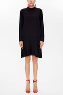 Siyah Hakim yaka mini elbise 93035