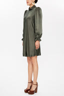 Haki Yaka detaylı mini elbise 93044