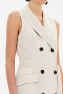 Bej Mini elbise 93059