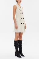 Bej Mini elbise 93059