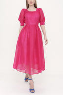 Pembe Balon kol kemerli Elbise 93096