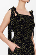 Haki Gipeli kalın askılı midi elbise 93100