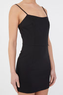 Siyah Askılı mini elbise 93124