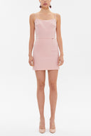 Pembe Askılı mini elbise 93124