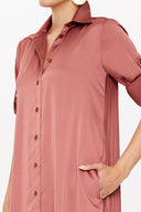 Tarçın Arka pilisoleyli  midi elbise 93147