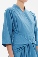 Mavi Anvelop yaka midi elbise 93190