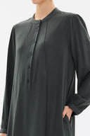 Haki Hakim yaka pilili  midi elbise 93303