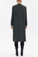 Haki Hakim yaka pilili  midi elbise 93303