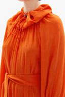 Kırmızı Reglan kol salaş uzun elbise 93356