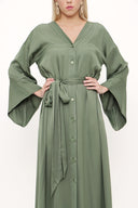 Haki Kimono kollu elbise 93403