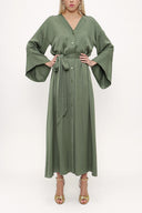 Haki Kimono kollu elbise 93403