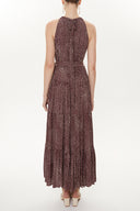 Mürdüm Askılı sıfır kol bol kesim elbise 93470