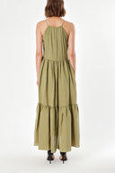 Yeşil Askılı bol kesim elbise 93471