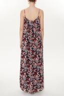 Çiçek Baskı Askılı bol kesim elbise 93476