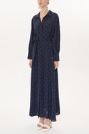 Lacivert Bol kesim gömlek elbise 93481