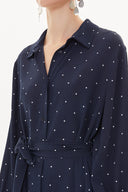 Lacivert Bol kesim gömlek elbise 93481