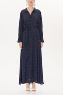 Lacivert Bol kesim gömlek elbise 93481