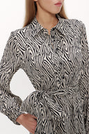 Siyah Büzgülü bol kesim elbise 93489