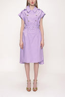Lila Poplin gömlek elbise 93528