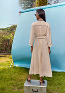 Bej Biyeli gömlek elbise 93529