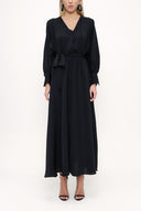 Siyah Beli lastikli gömlek elbise 93553