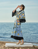 Desenli Büzgülü bol kesim elbise 93556