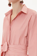 Somon Büzgülü uzun elbise 93723