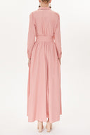 Somon Büzgülü uzun elbise 93723