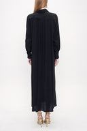 Siyah Dantel detaylı gömlek elbise 93826